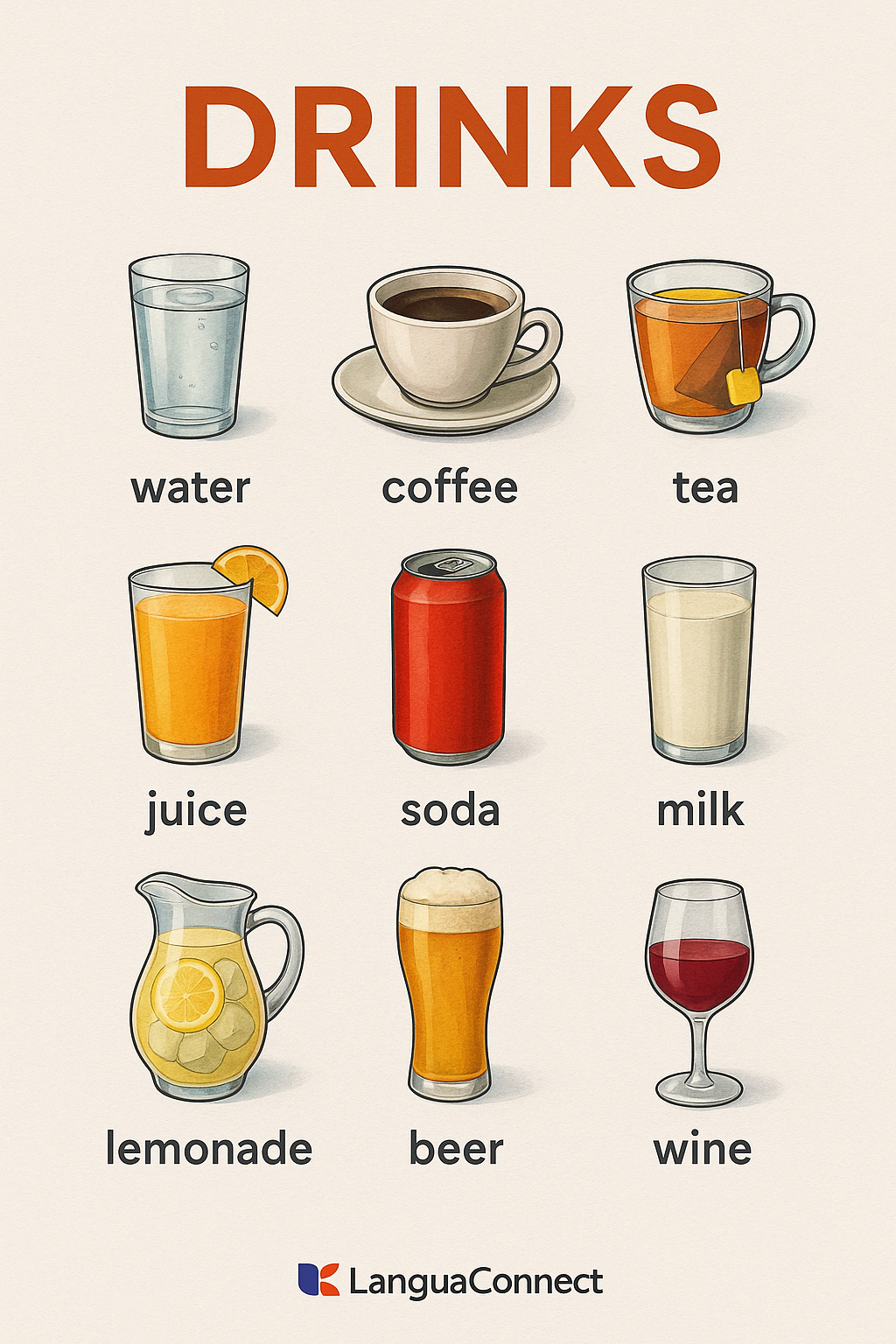 🇺🇸 Different Types of Drink