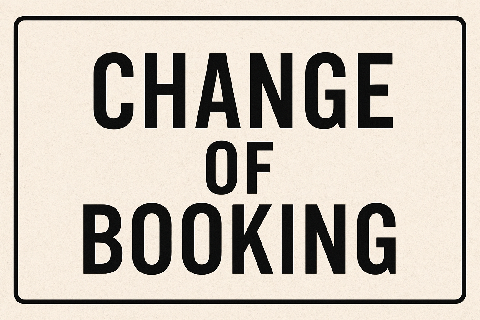 🇺🇸 Change of Booking